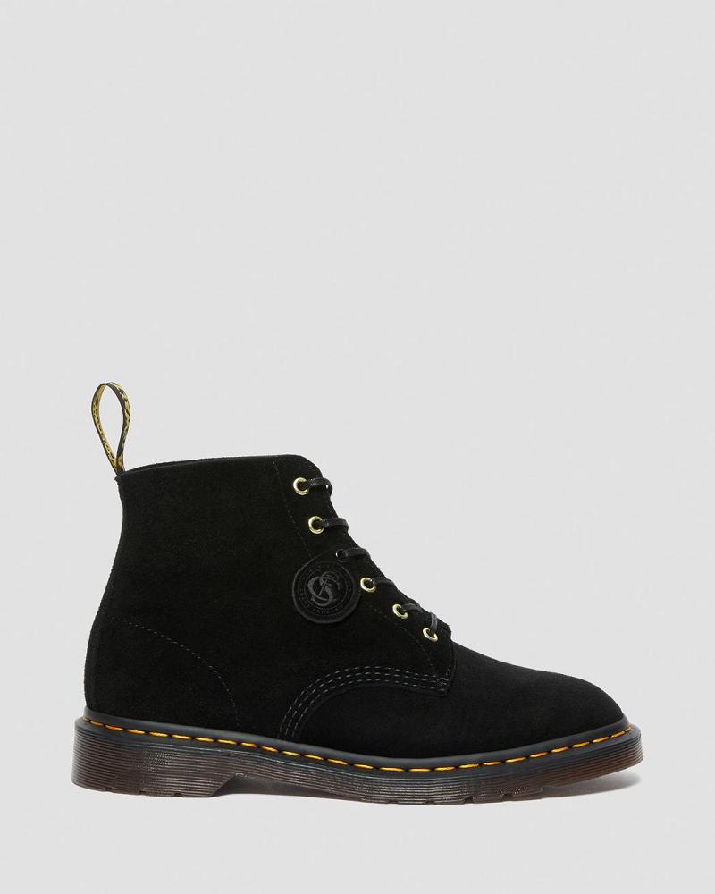 Dr Martens 101 Ruskind Ankelstøvler Dame Sort | DK 8TCE